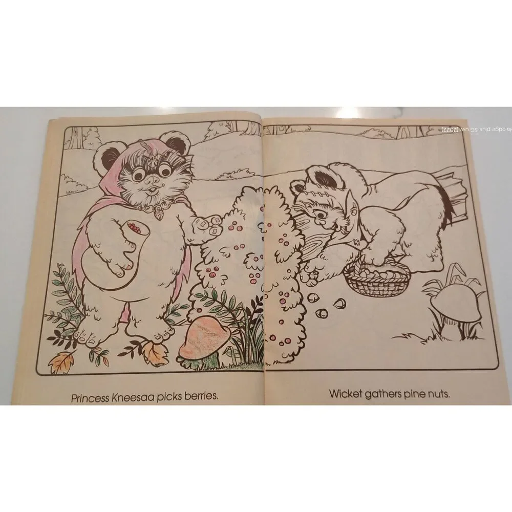 Star Wars Return of the Jedi ROTJ Wickets World Coloring Book Kenner 1983 #18480